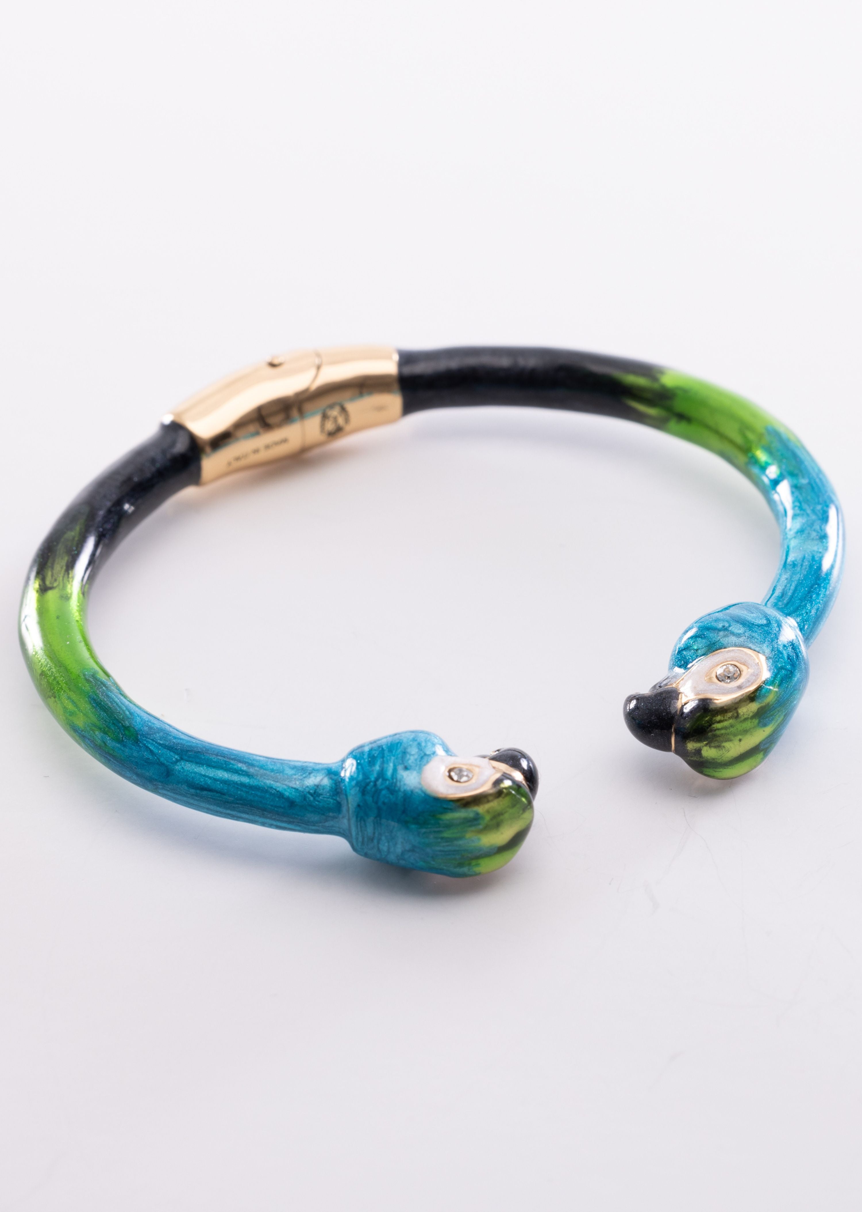 Parrot Enamel Brass Bracelet (TG-93125)