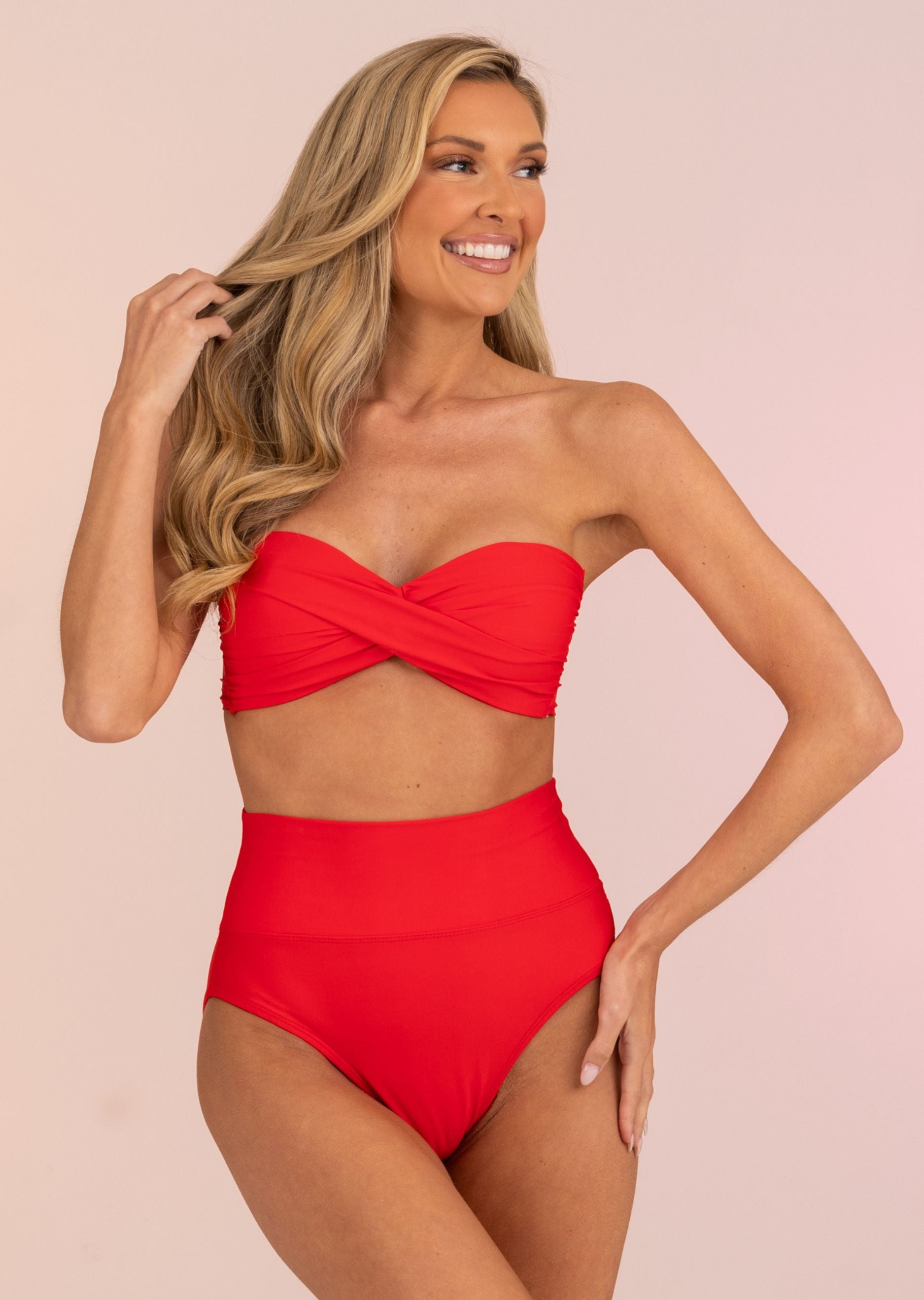 Red High Rise Fold Down Bottom (Style 213)