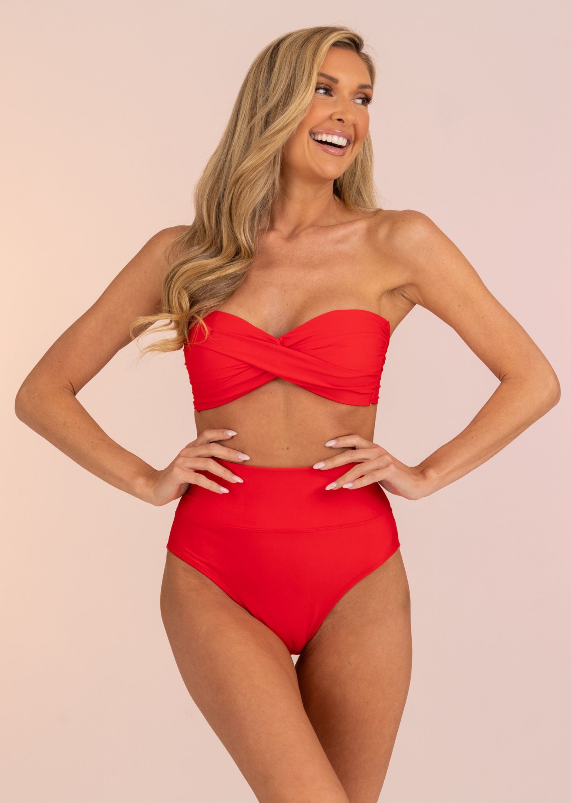Red High Rise Fold Down Bottom (Style 213)
