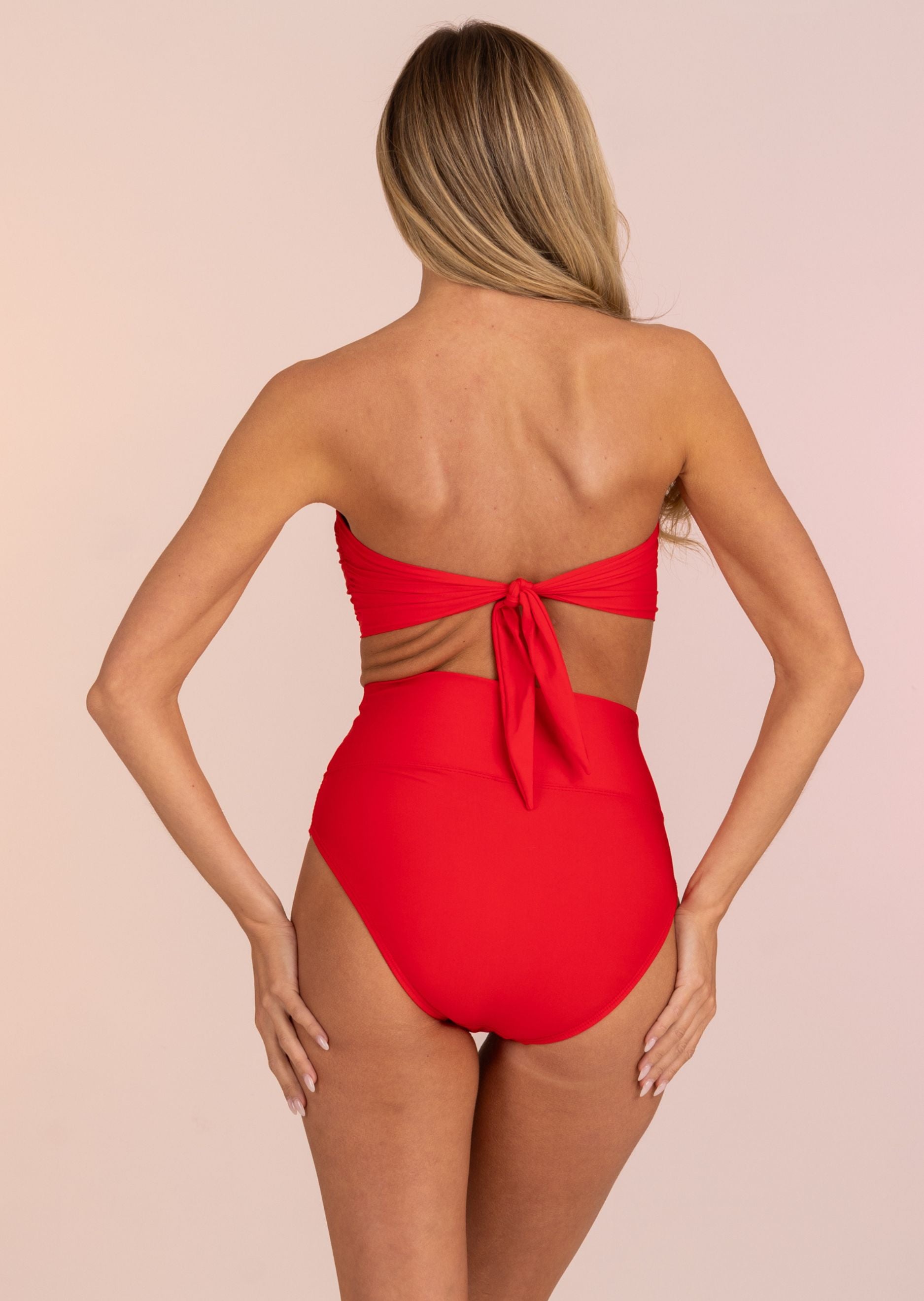 Red High Rise Fold Down Bottom (Style 213)