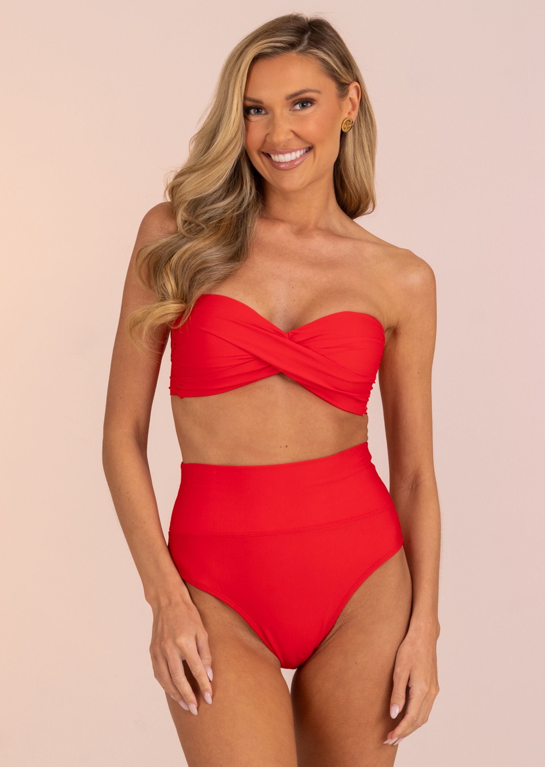 Red High Rise Fold Down Bottom (Style 213)