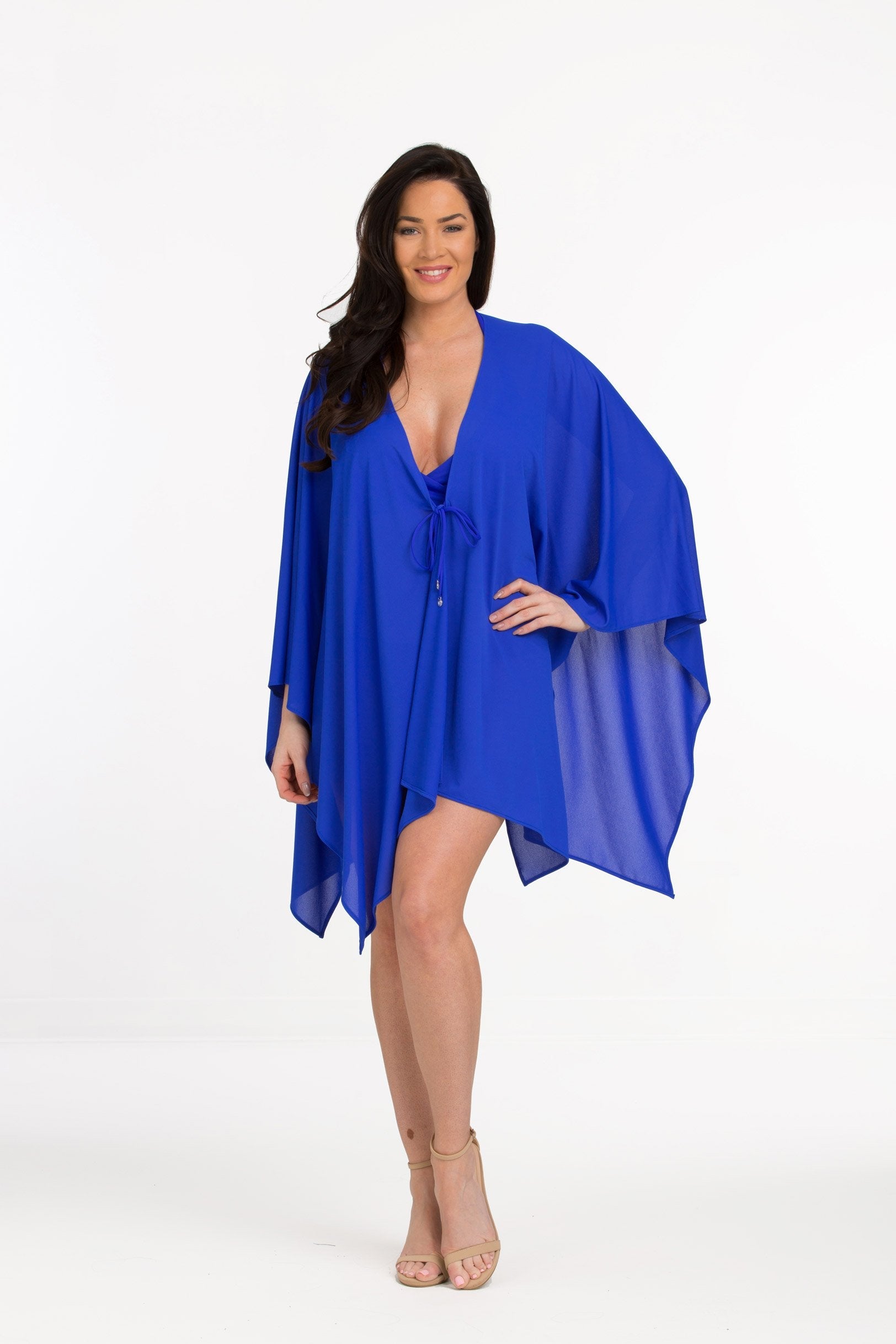 Royal Nylon Kaftan with Front Tie (466)