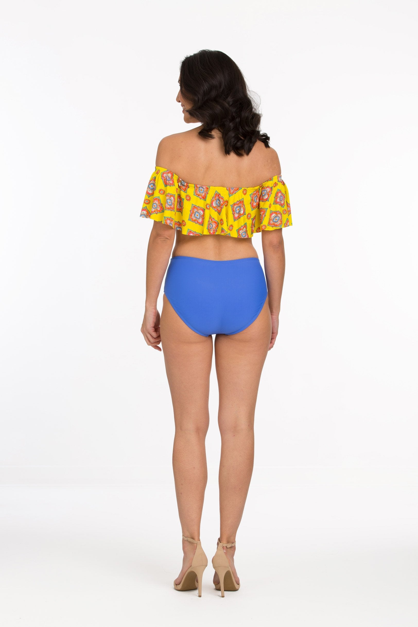 Cornflower Pleated Mid-Rise Bottom (209)
