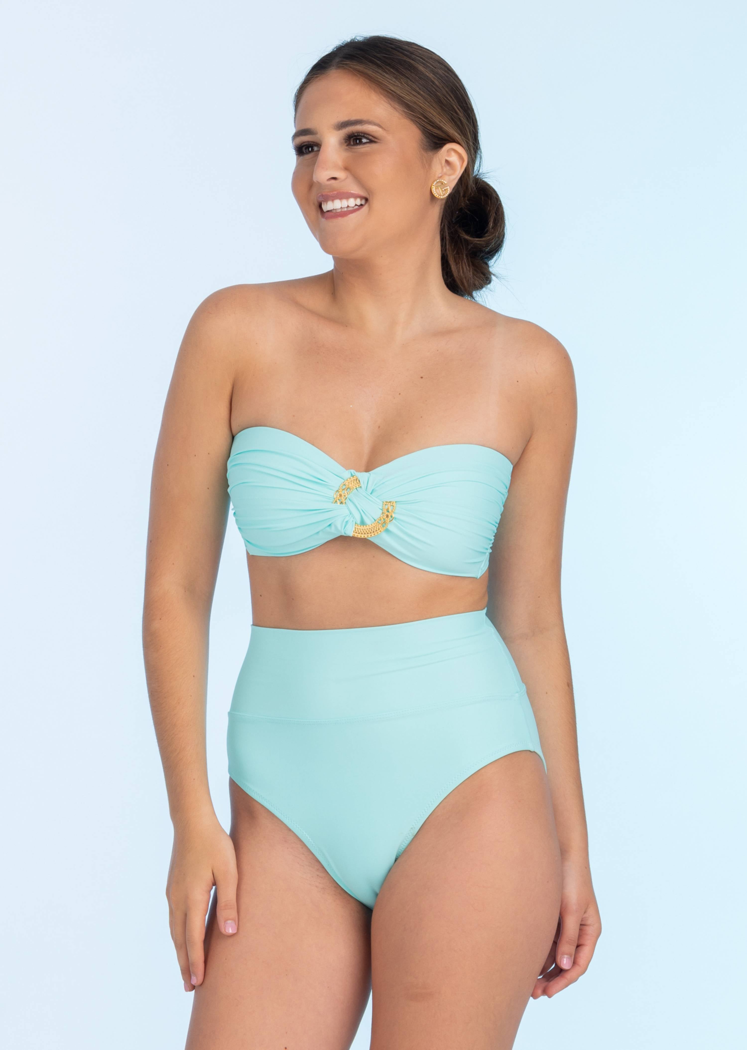 Sea Glass High Waist Bottom with Wide Band (SS-213)
