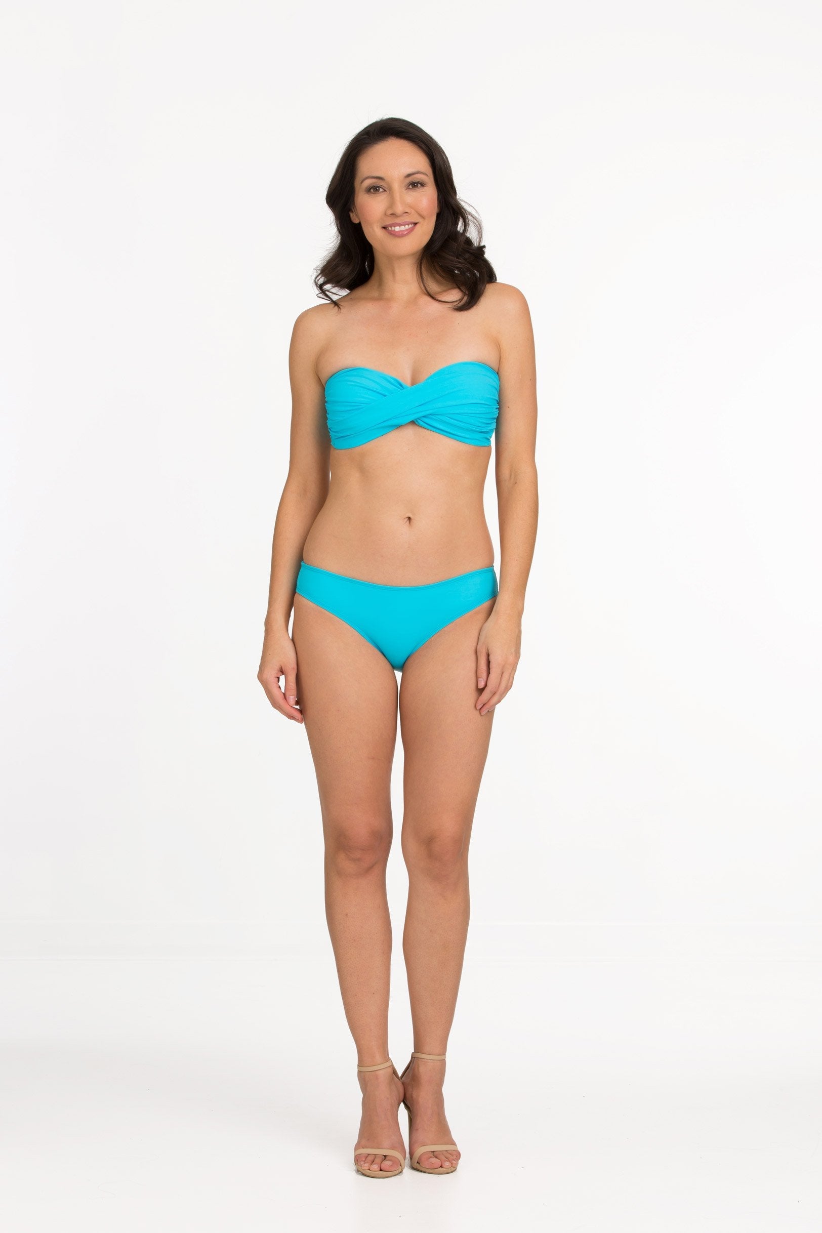 Turquoise Solid Hipster Bottom (Style 206)