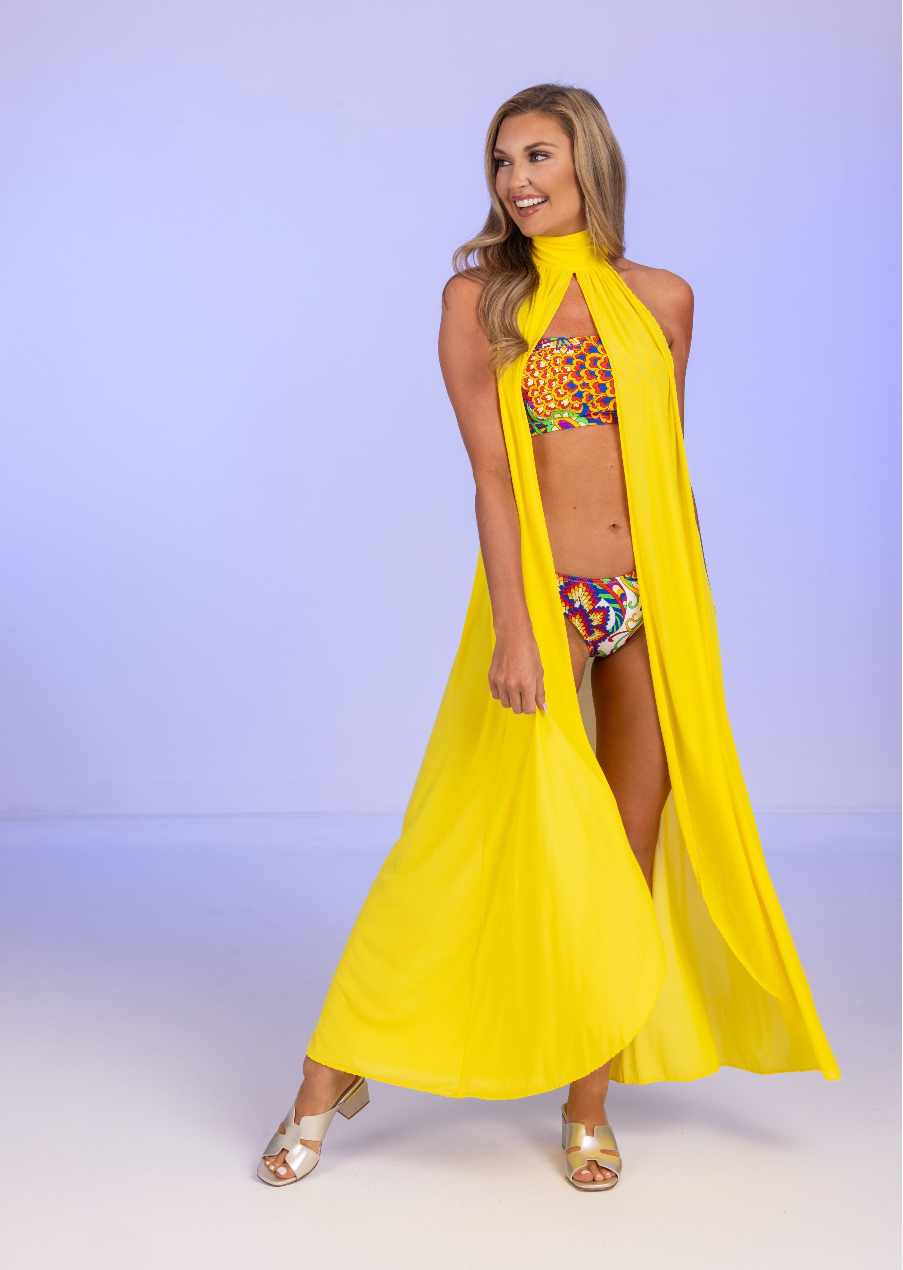 Sunburst High Neck Cover Up (432)