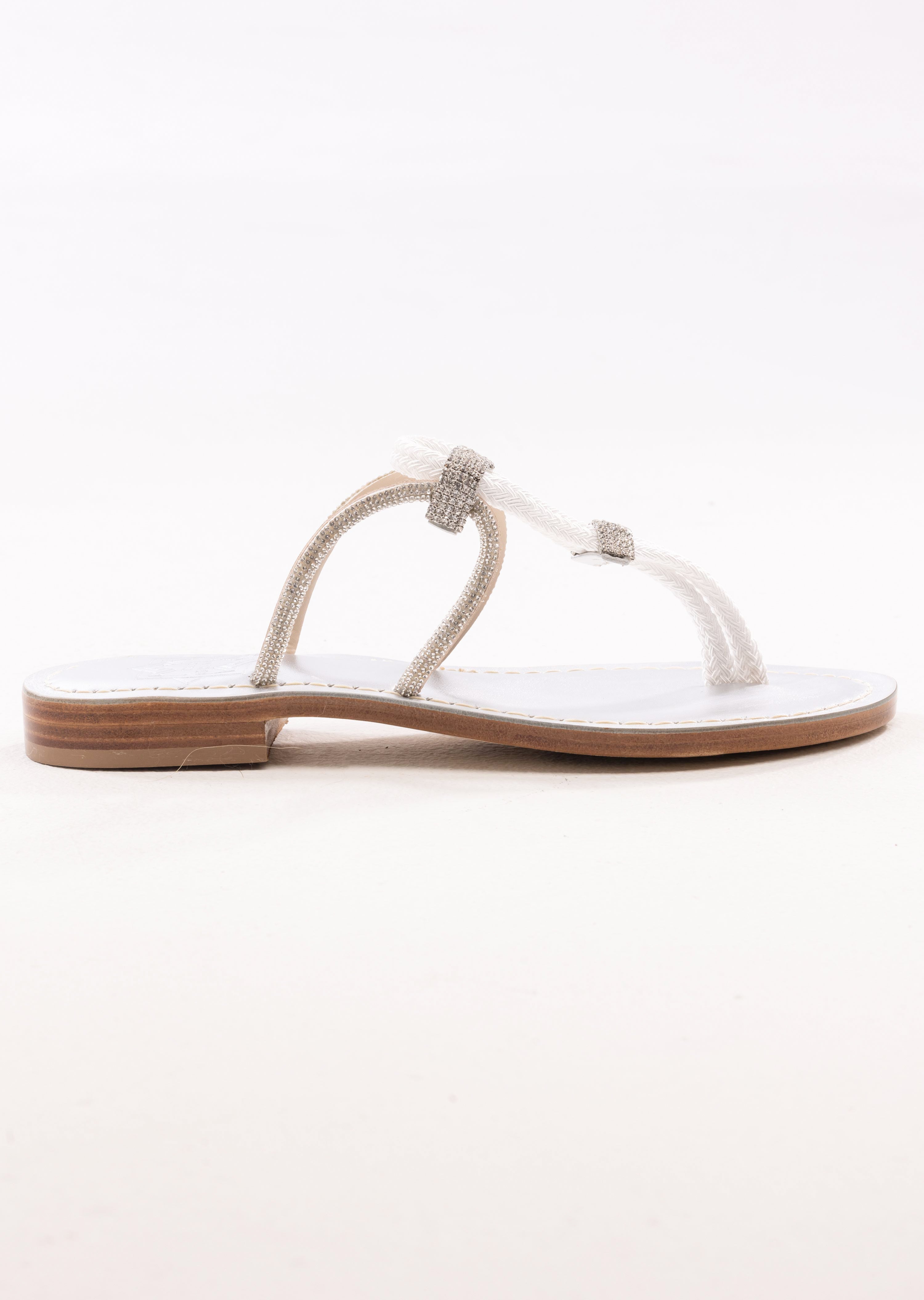 Marina Thong Sandal in Silver