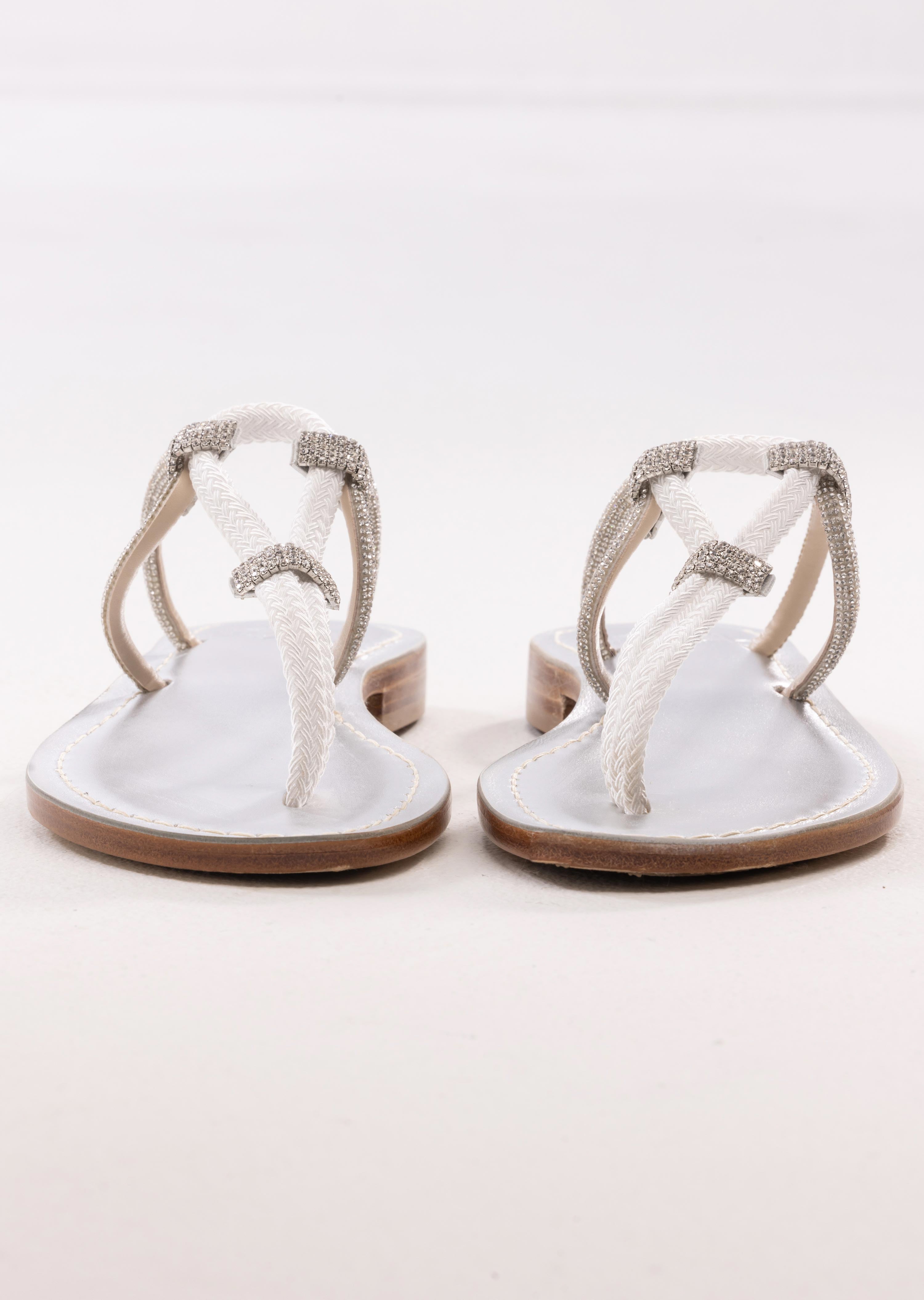 Marina Thong Sandal in Silver