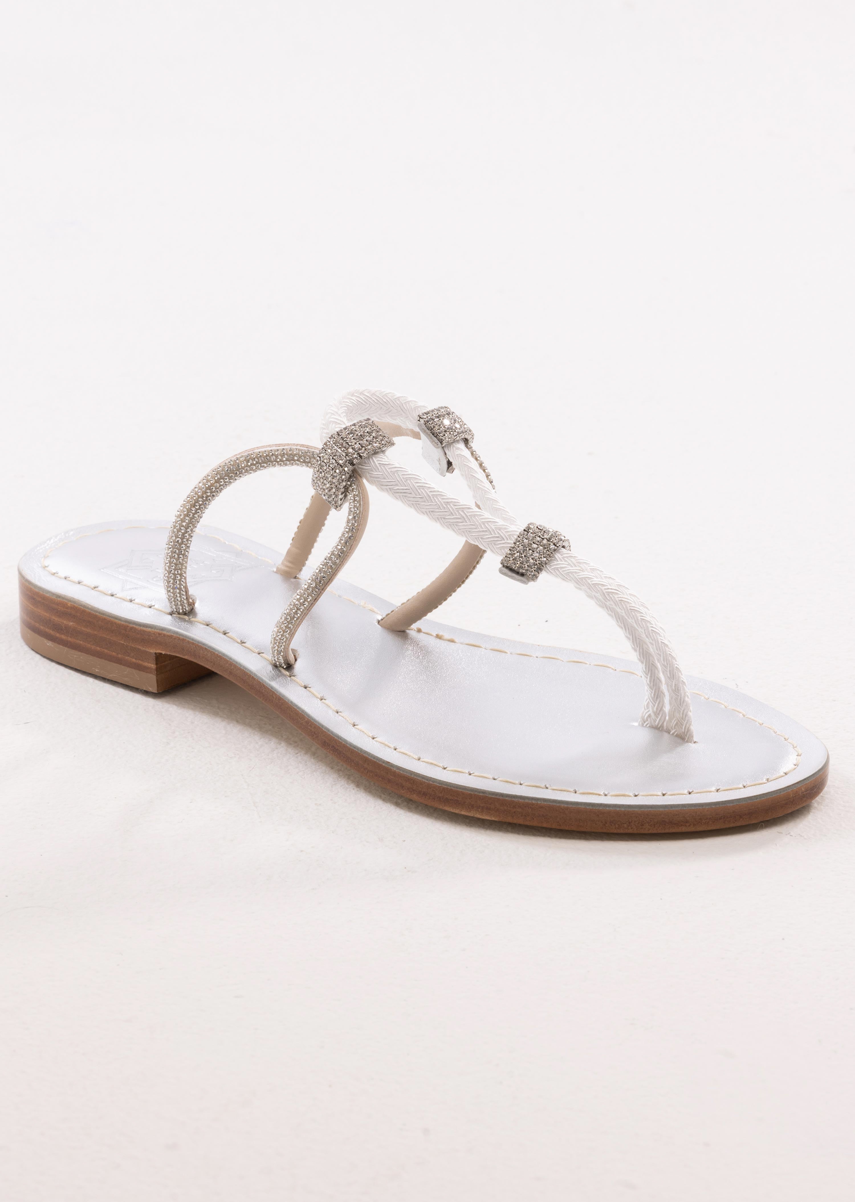 Marina Thong Sandal in Silver