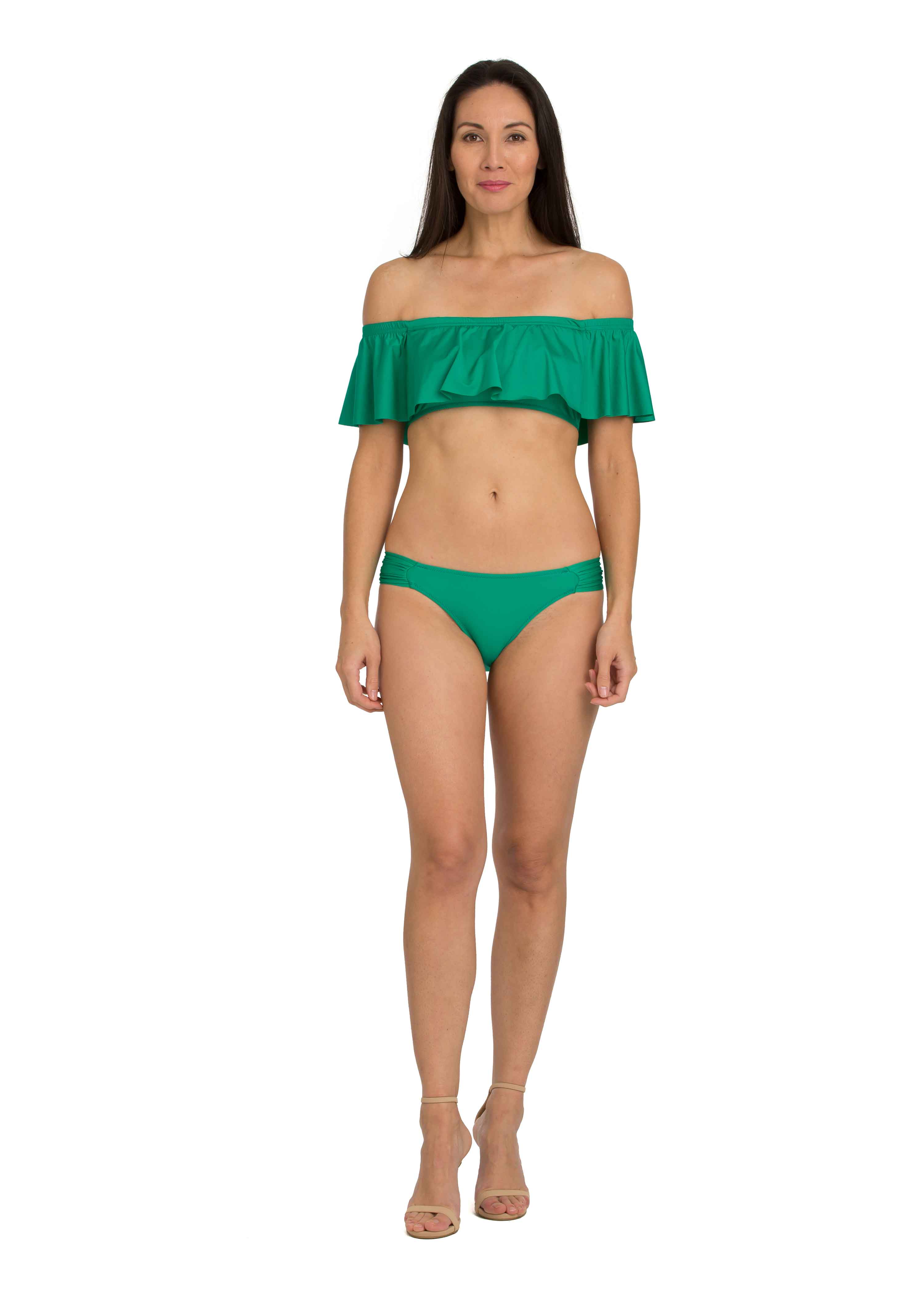 Emerald Solid Soft Tab-Side Bikini Bottom (258)