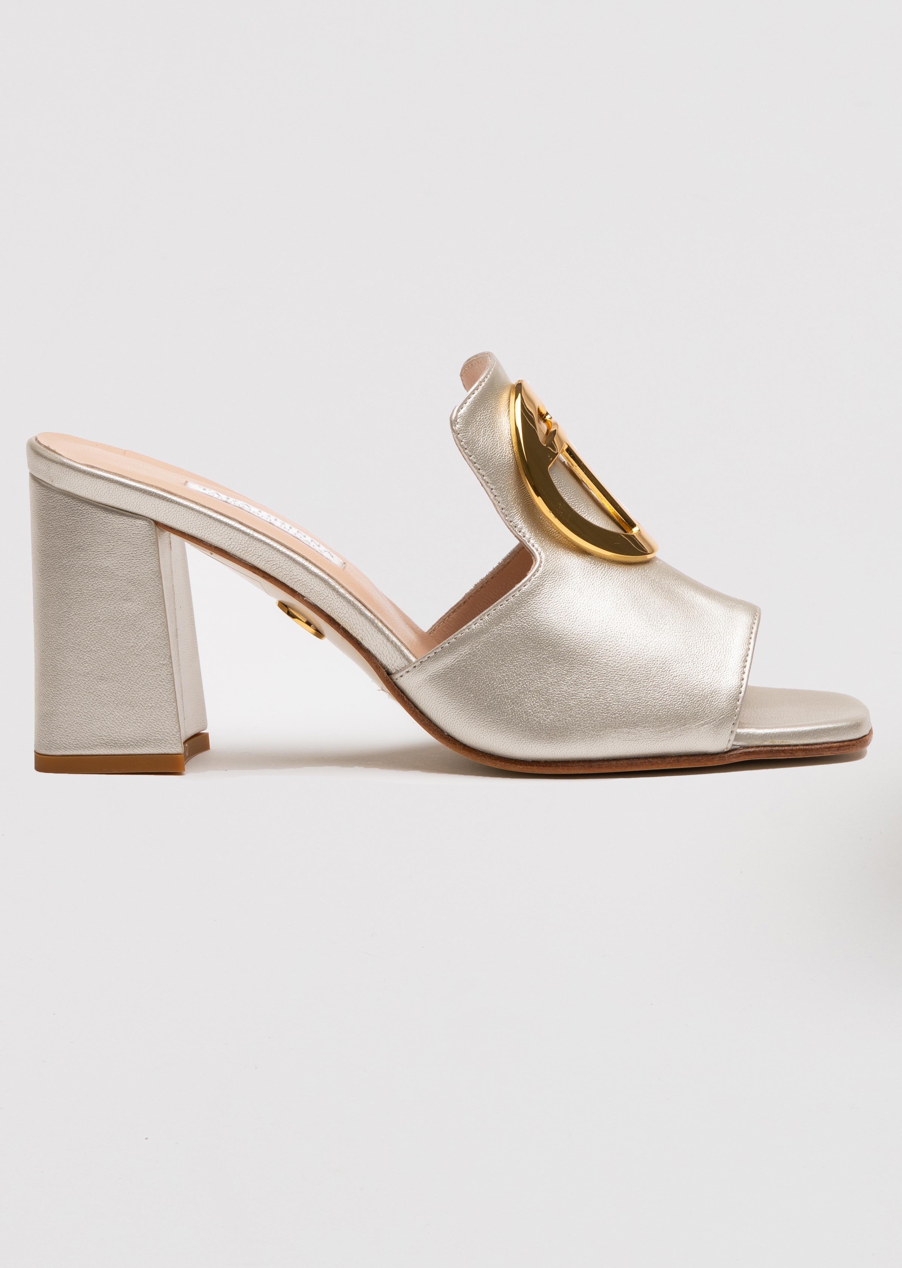 Platinum Lila Slide (70mm Heel)