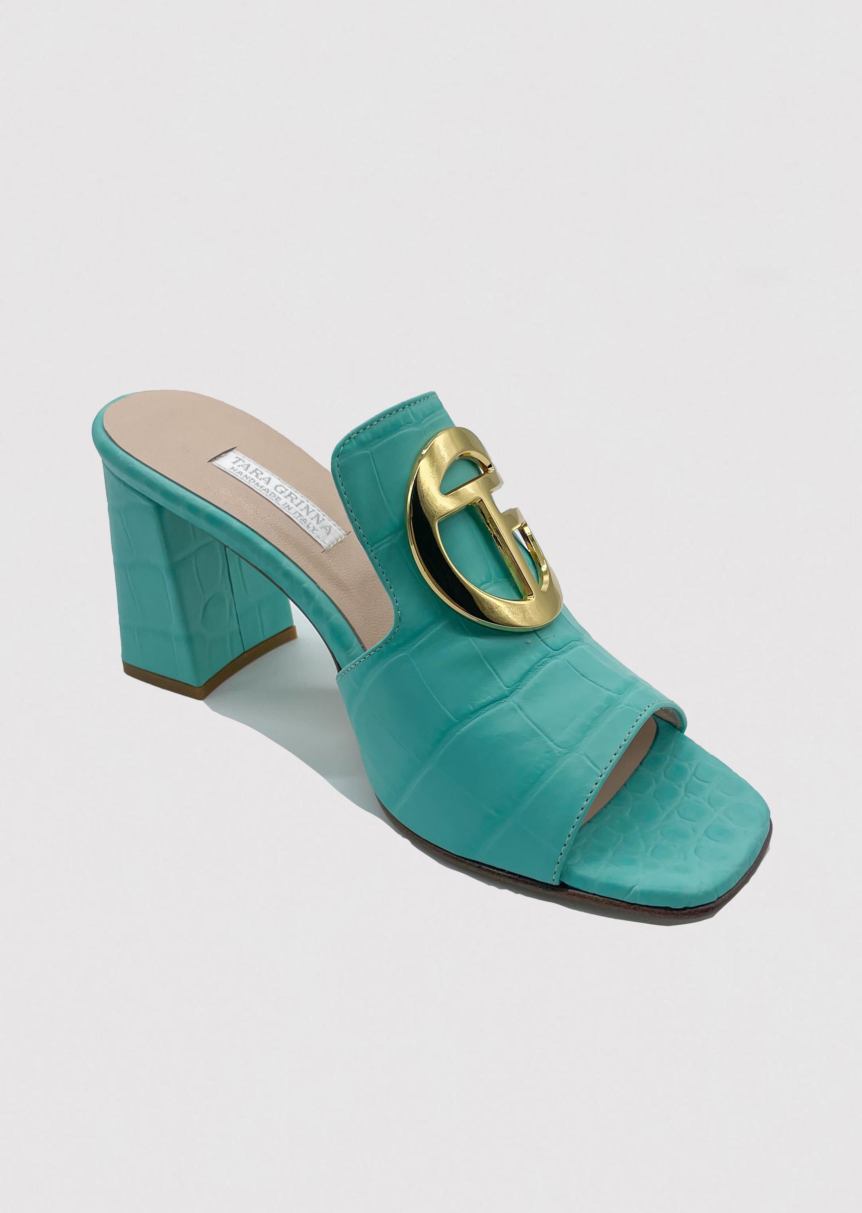 Seafoam Lila Slide (70mm Heel)