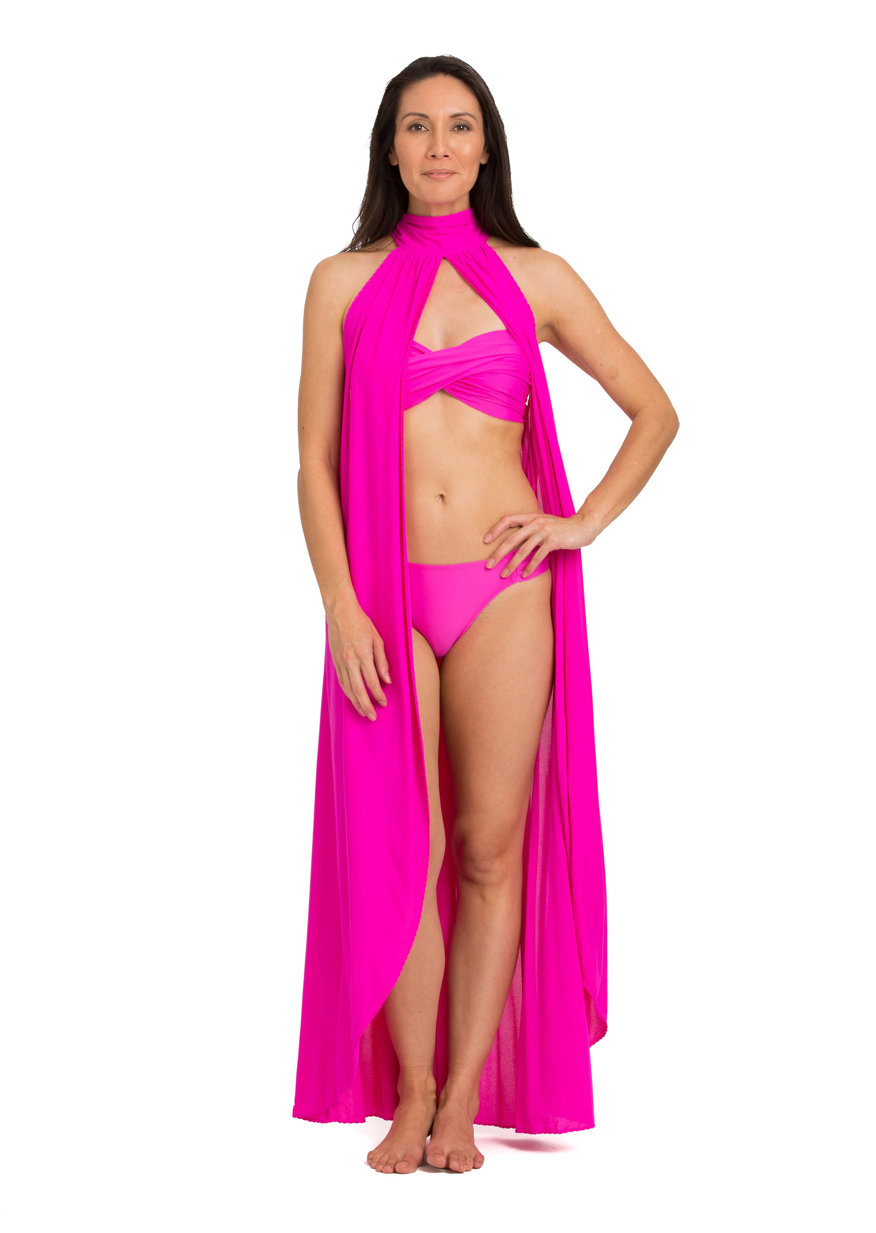 Candy Pink High Neck Cover Up (432)