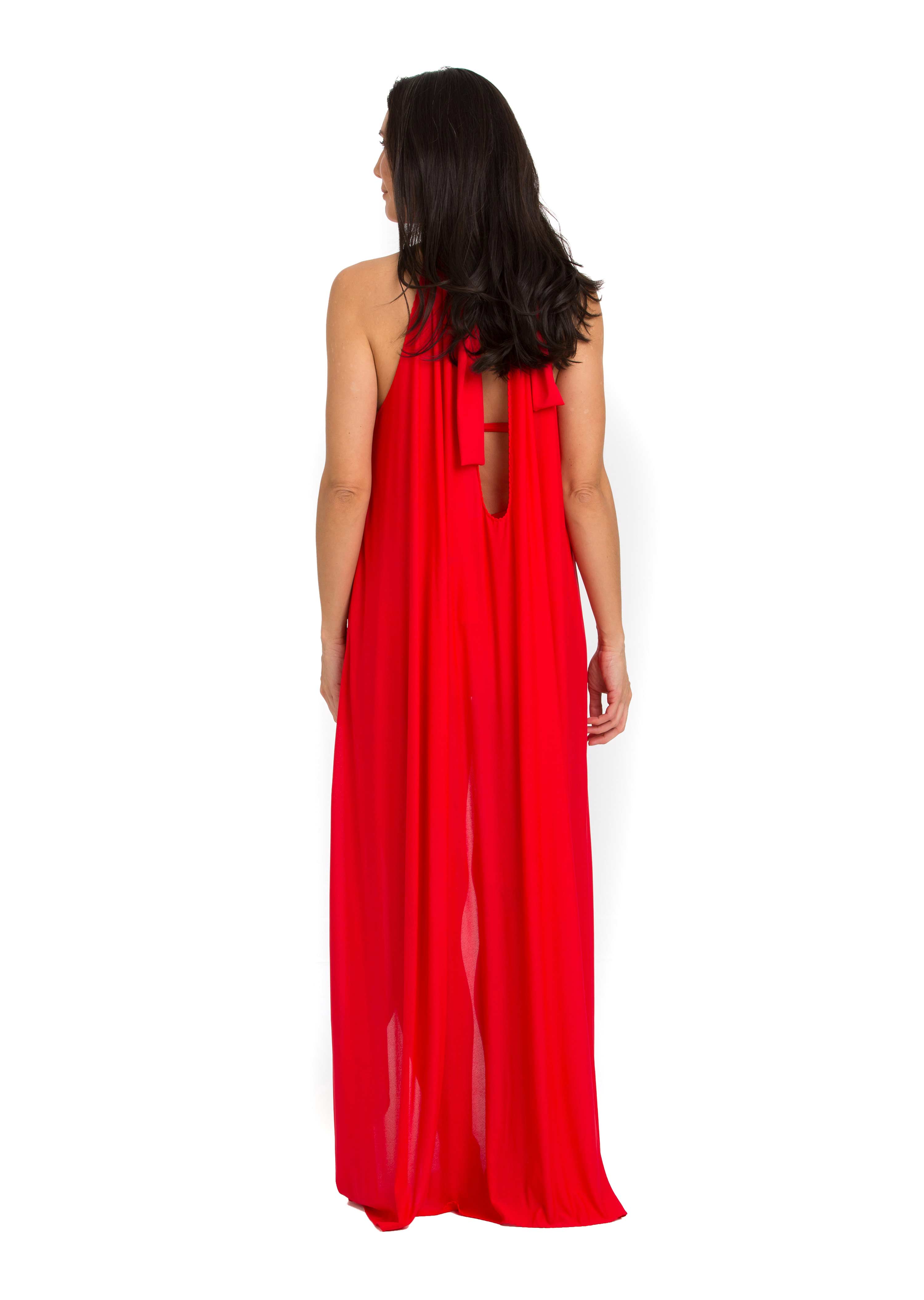 Red High Neck Cover Up (432)