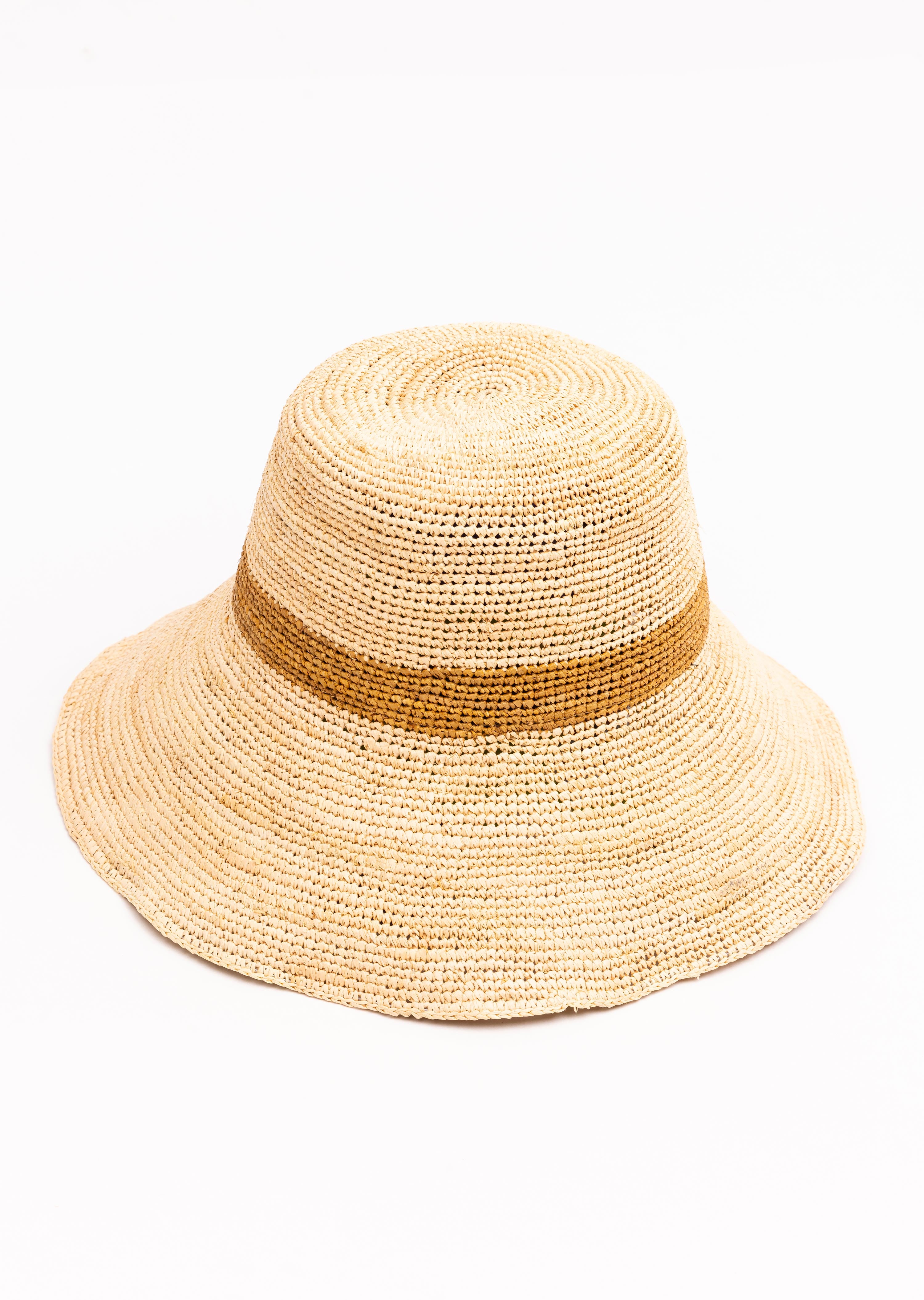 Tara Grinna Striped Raffia Hat (8254)