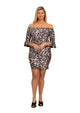 Cantu Off Shoulder Dress with Ruffle Sleeve (style 673)