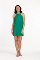Emerald Halter Dress with Neck Ties (Style 609)