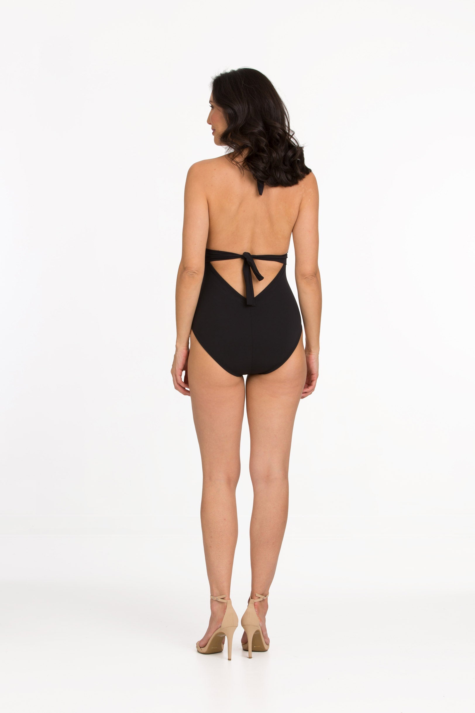 Halter tie hot sale one piece swimsuit