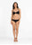 Black Bandeau with Wide Set Straps with Hipster Bottom with Hardware (FT-138/FT-236)