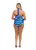 Puglia Overlay Split Front Tankini with Neck Ties (PL-144)