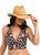 Agostina Raffia Cowboy Hat with Natural Stone Trim