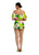 bellagio green floral print back