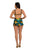 Print Underwire Cup Sized Bra Bikini Top (Style 102)