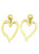 Gold Plated Heart Earrings (Style 910127)