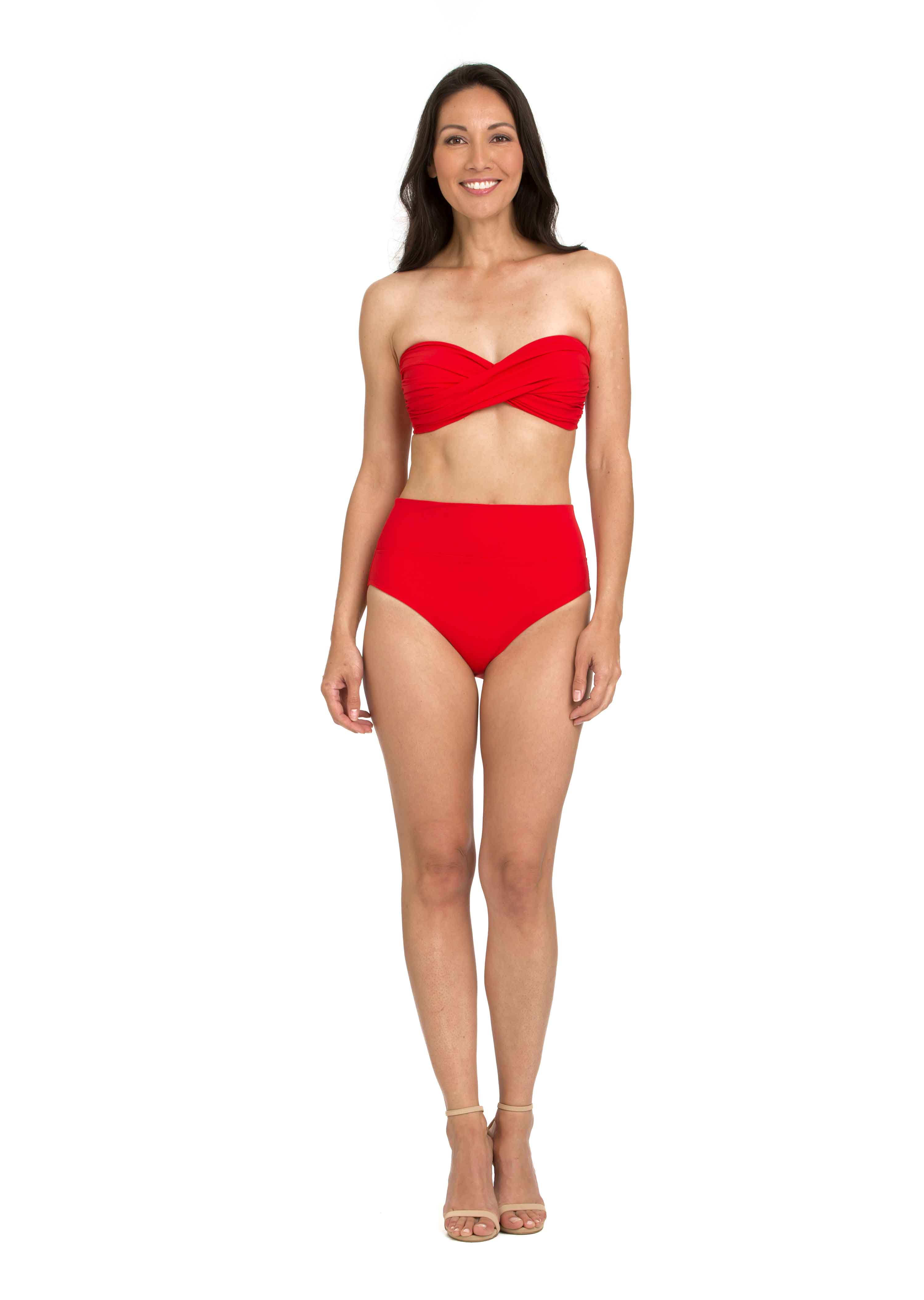 Red High Rise Fold Down Bottom (Style 213)