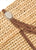 Raffia Envelope Clutch with Leather Braid Tassel