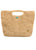 Raffia Hand Bag with Turq Closure