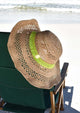 Leandra Raffia Wide Brim Hat with Fringe (Style 8207)